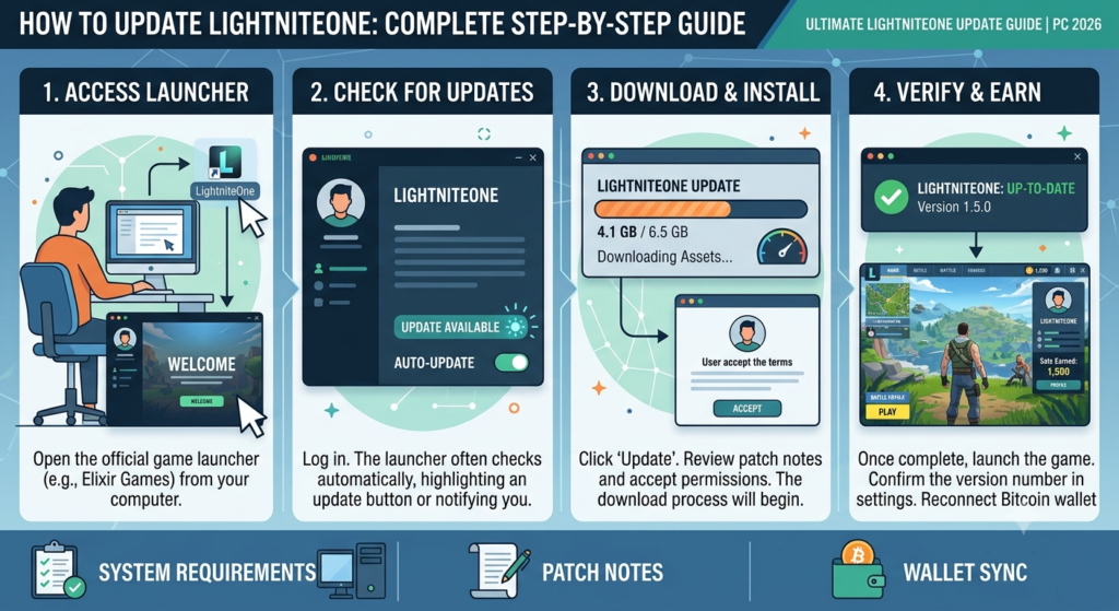 How to update LightniteOne using the latest software version