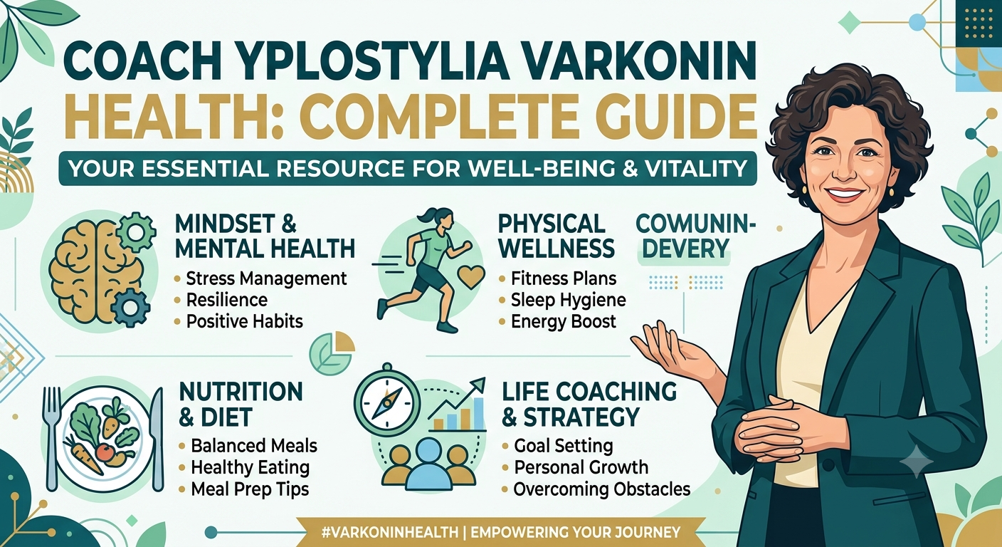 Coach Yplostylia Varkonin Health guide showing healthy lifestyle habits, fitness activities, balanced nutrition, wellness coaching, and overall well-being improvement.