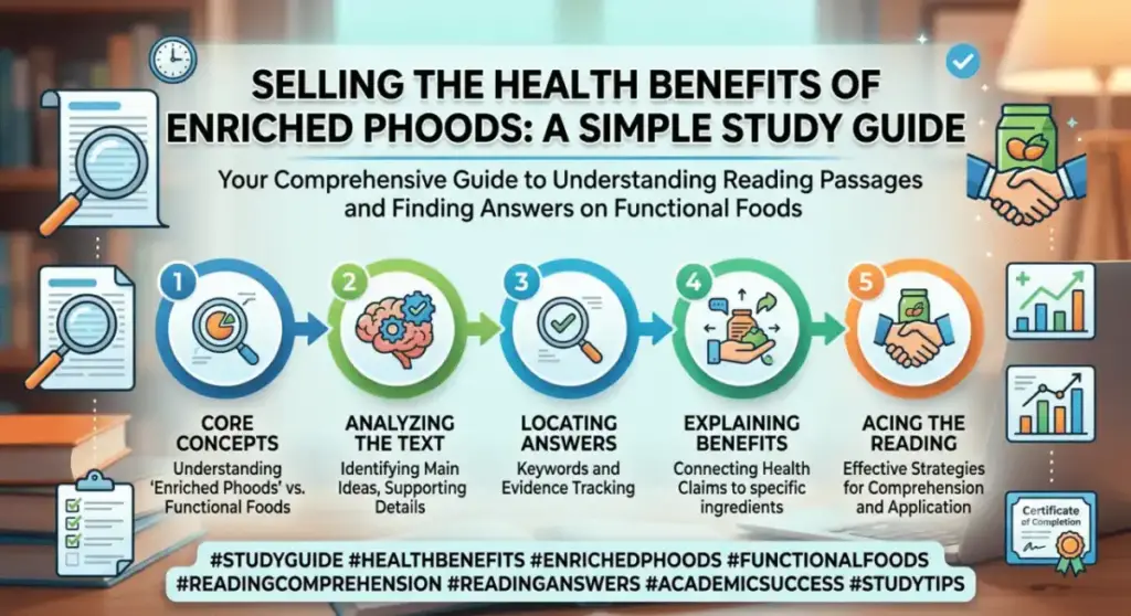 Selling the Health Benefits of Enriched Phoods Reading Answers: A Simple Study Guid