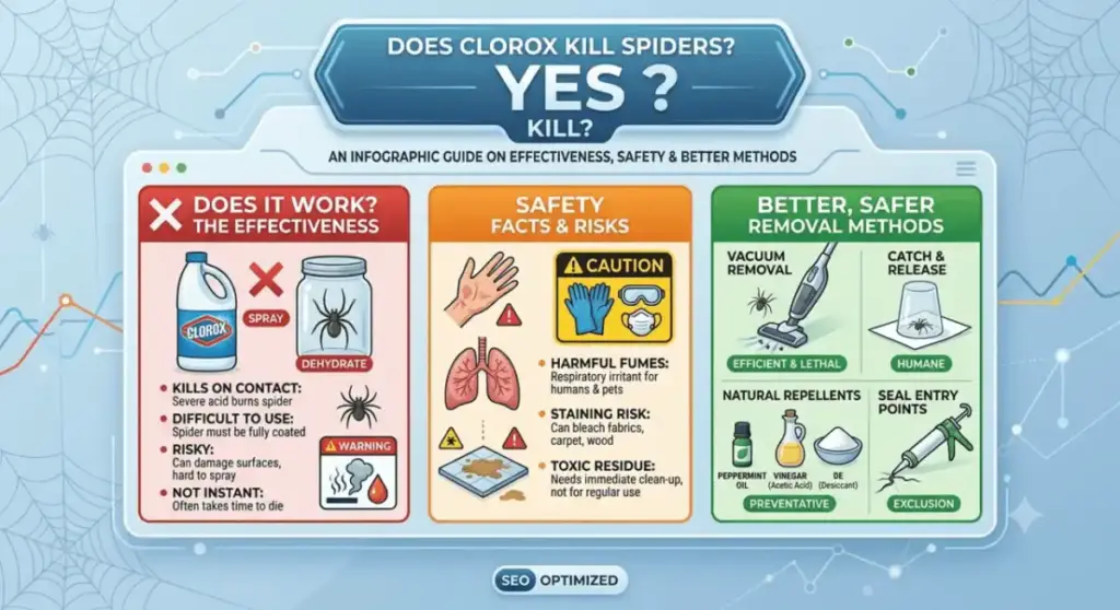 Does Clorox Kill Spiders? Safety Facts and Better Removal Methods