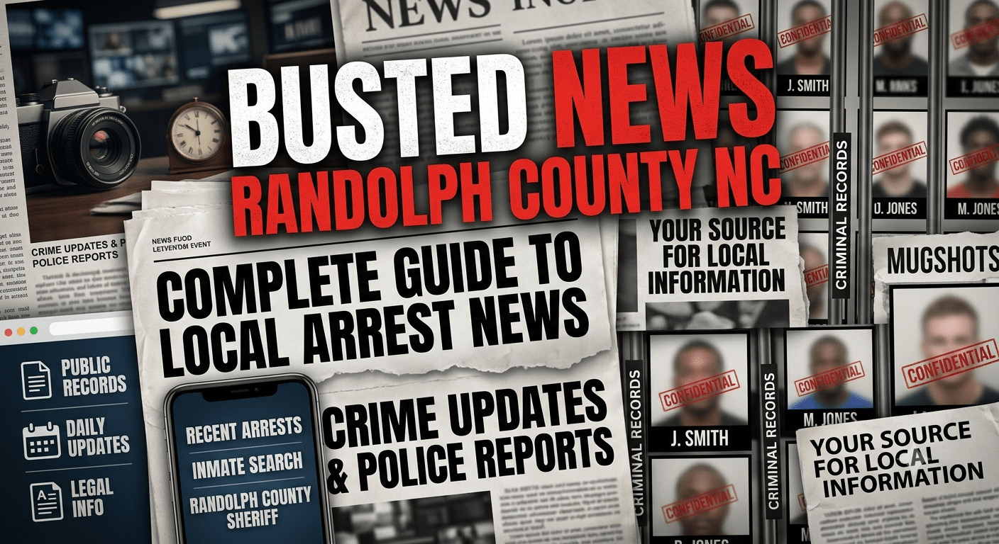 Busted News Randolph County NC arrest records and public information search guide
