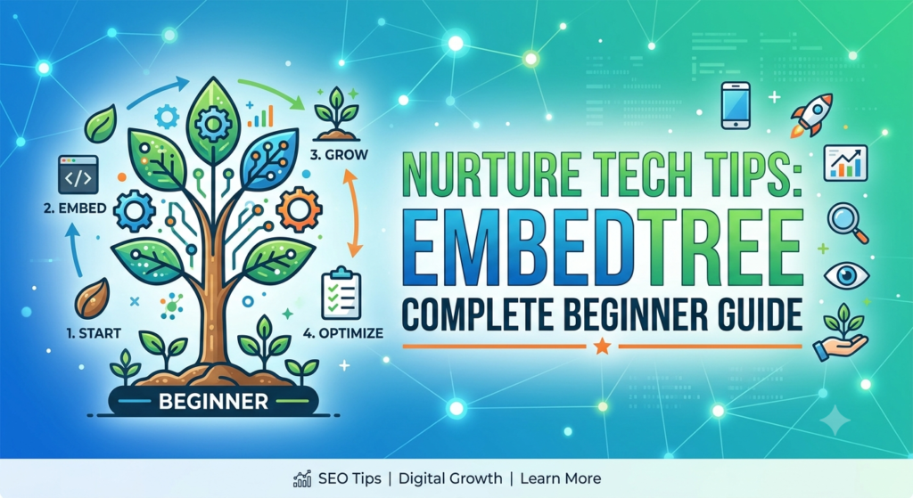 Person using a laptop to learn about digital tools, software solutions, technology tips, and innovation through the Nurture Tech Tips EmbedTree platform.