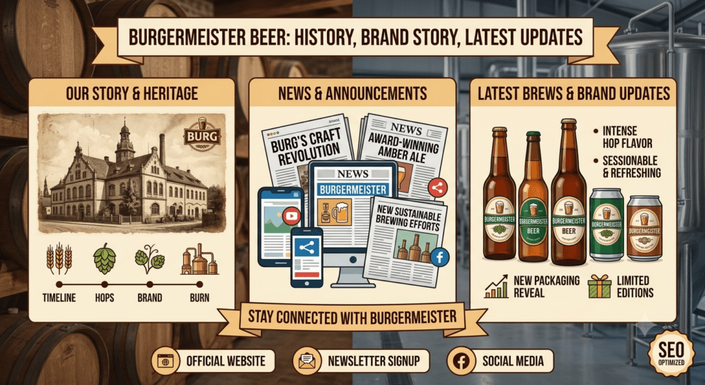 Vintage Burgermeister beer bottle showing classic American beer brand history