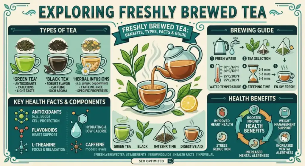 Freshly Brewed Tea Benefits Types Health Facts and Brewing Guide
