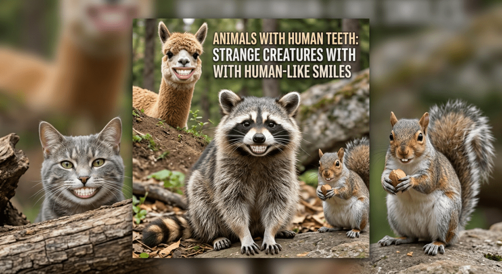 human-like teeth in animals, animal dental structure, wildlife facts, strange creatures, rare animals, animal evolution, mammal teeth, fish teeth, animal anatomy, nature discoveries, unusual wildlife, animal adaptations, creepy animals, cute animals with human teeth