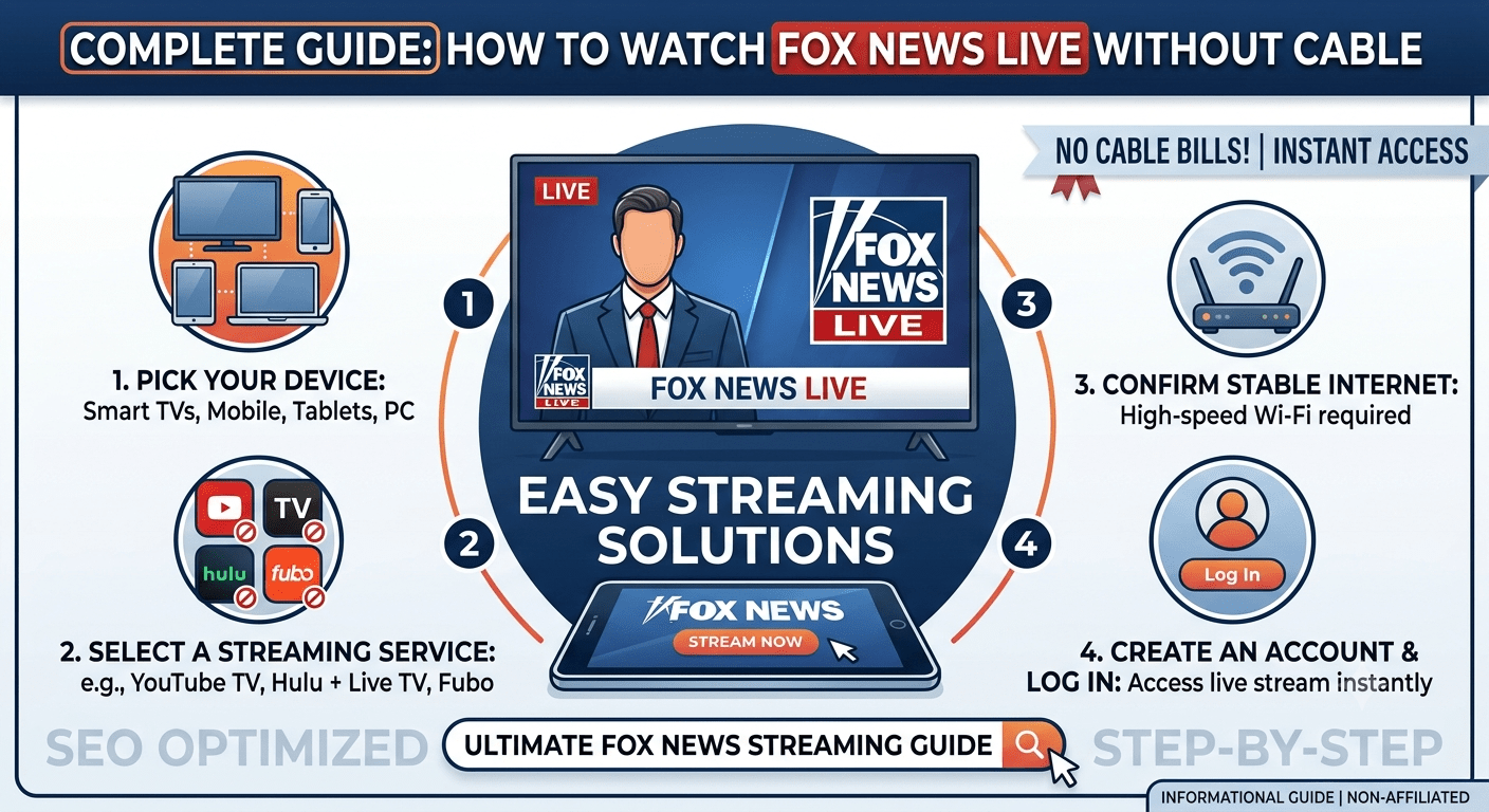 How to watch Fox News live without cable using streaming services and smart devices