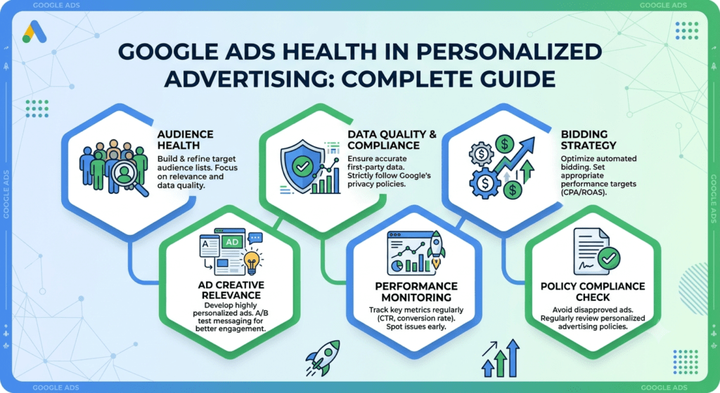 Google Ads health in personalized advertising with healthcare marketing, user privacy, and digital advertising technology