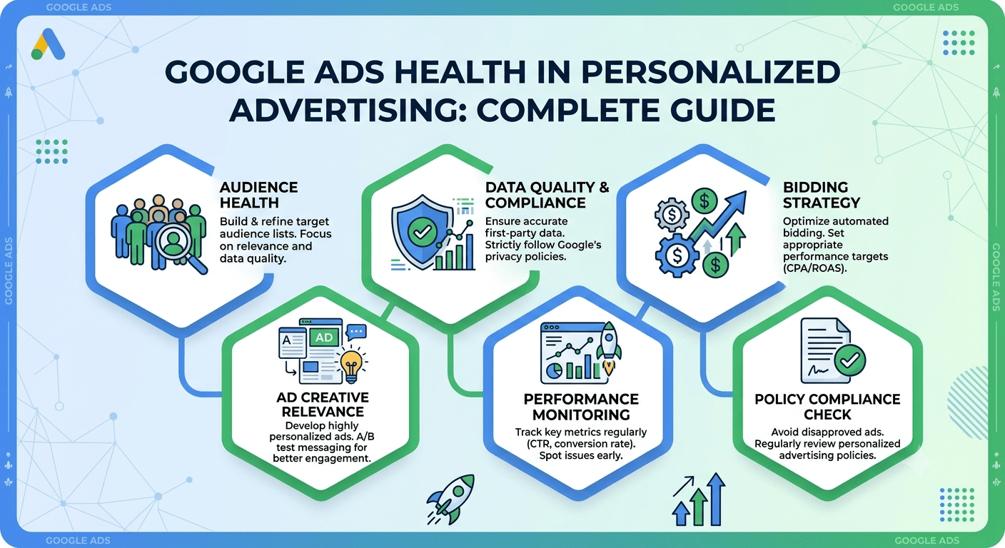 Google Ads health in personalized advertising with healthcare marketing, user privacy, and digital advertising technology