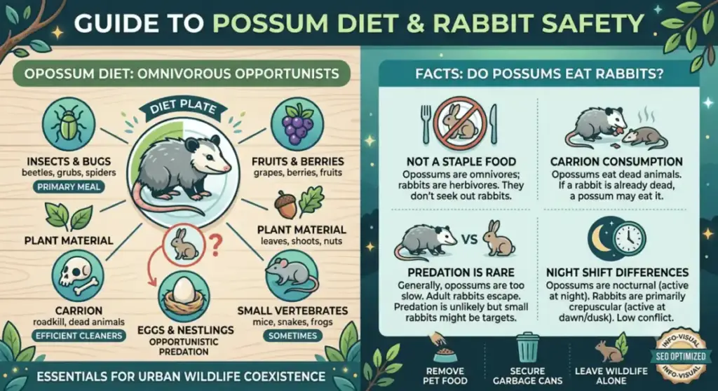 Do Possums Eat Rabbits? Facts About Possum Diet and Rabbit Safety