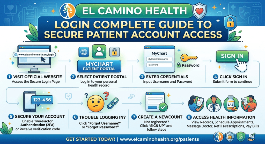 El Camino Health Login portal for secure patient health information access