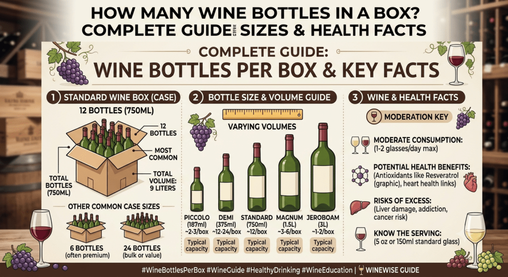 How many wine bottles in a box with twelve bottles arranged in a wine case