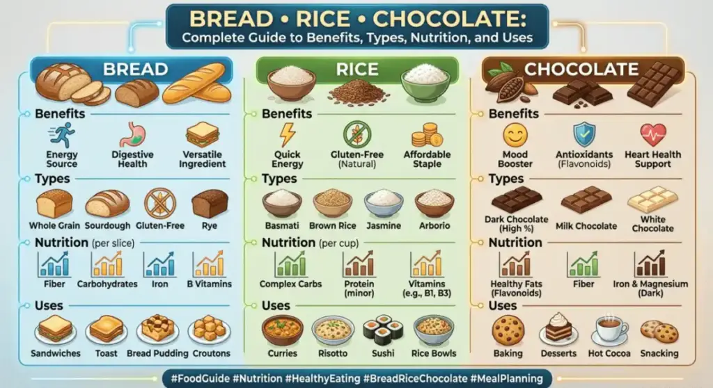 Bread Rice Chocolate Complete Guide to Benefits Types Nutrition and Uses