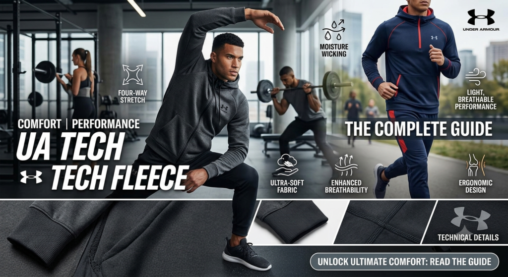 Under Armour Tech Fleece hoodie offering warmth, comfort, and flexible movement