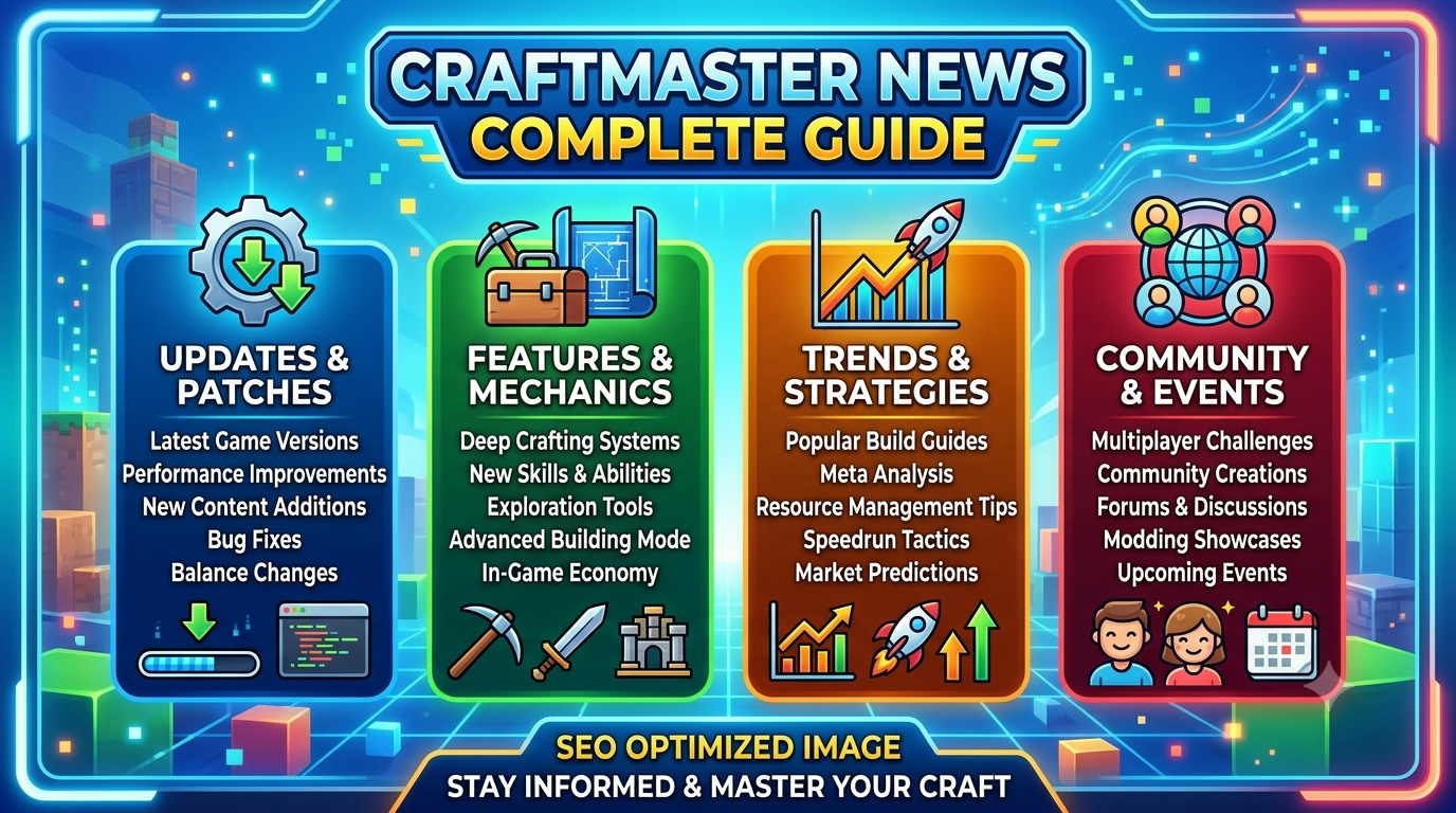 Craftmaster News platform displaying crafting updates, creative tutorials, project ideas, and community highlights