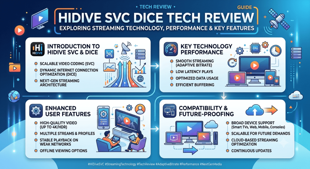 HiDive SVC Dice Tech streaming technology with anime video playback and digital entertainment features