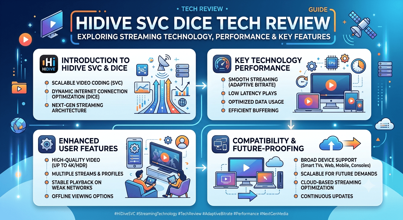 HiDive SVC Dice Tech streaming technology with anime video playback and digital entertainment features