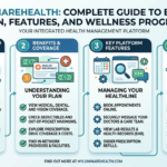 MyLuminareHealth digital health platform showing wellness programs, healthcare resources, and employee benefits management tools