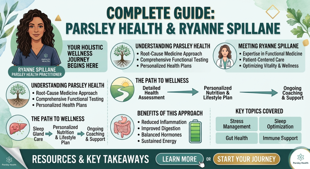 Parsley Health Ryanne Spillane discussing personalized healthcare, wellness planning, nutrition guidance, and preventive health strategies with a patient during a consultation.