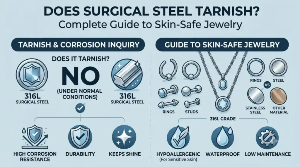 Does Surgical Steel Tarnish? Complete Guide to Skin-Safe Jewelry