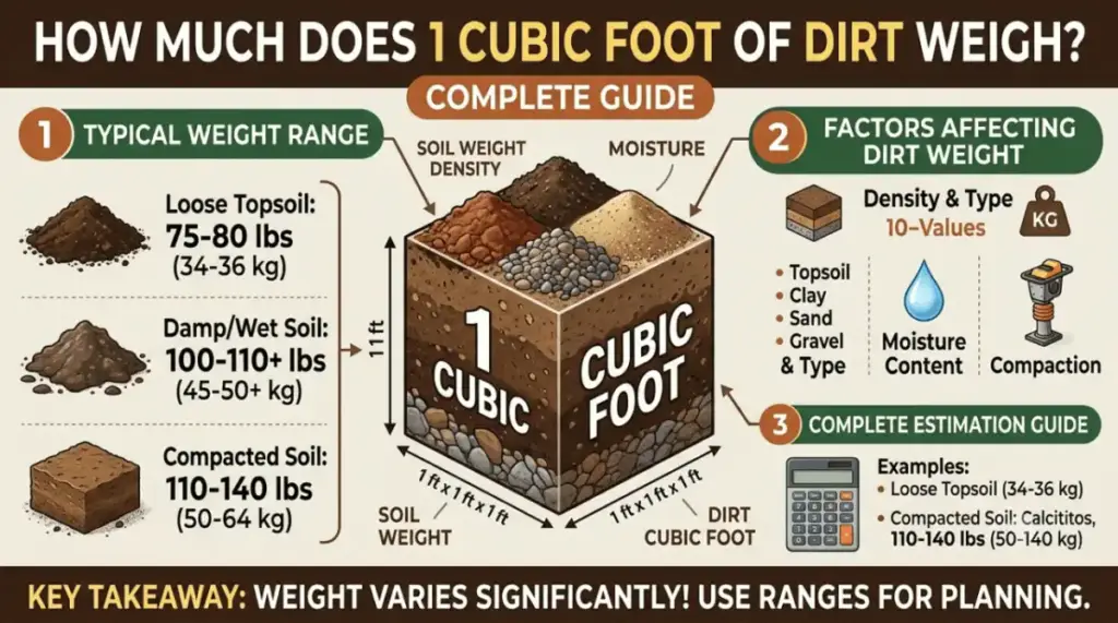 How Much Does One Cubic Foot of Dirt Weigh? Complete Guide