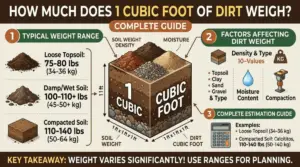How Much Does One Cubic Foot of Dirt Weigh? Complete Guide