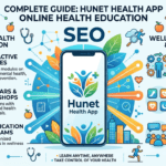 Person using the Hunet Health App on a smartphone to learn about wellness and healthy lifestyle habits.
