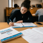 Student preparing for exams using DEB Exams Mock Papers and study materials